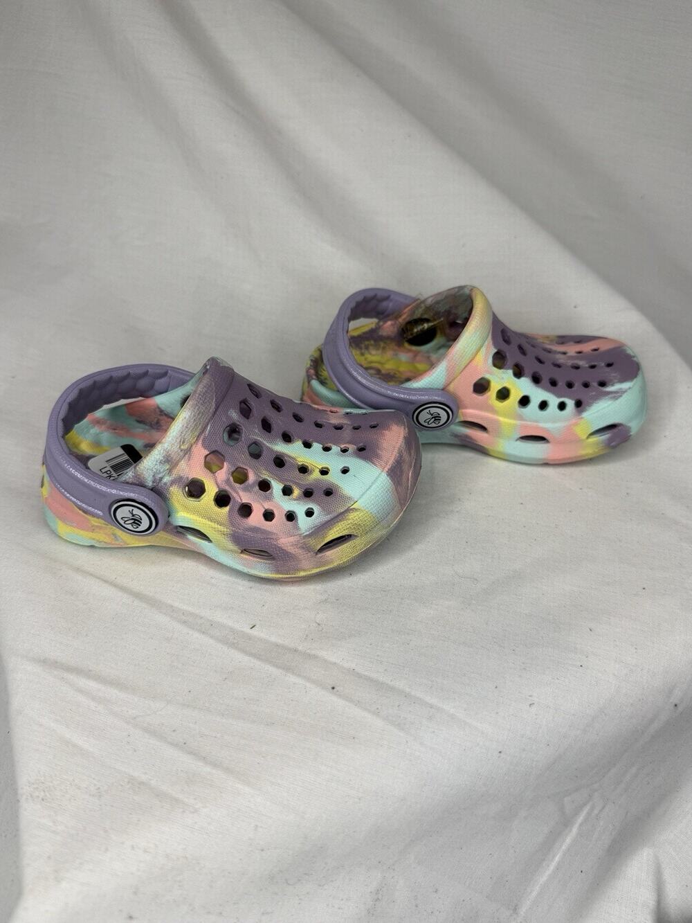 Joybees Kids Clog Pastel Tie Dye Purple Pink Yellow Teal Size Kids 4T NWT